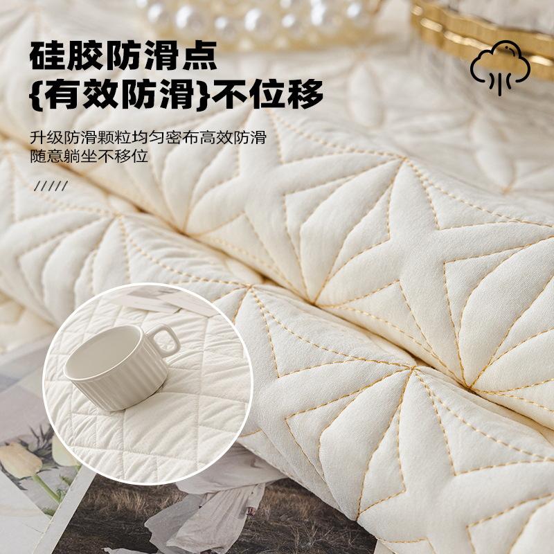Four Seasons Sofa Cushion Pure Cotton Washed Non-Slip Simple Fabric Universal Cotton Cushion Winter Sofa Cover Cloth Towel