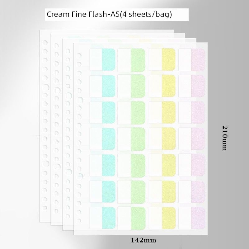 

Grade Three Class Two Loose-Leaf Index Stickers Sticky Notes Student Good-looking Sticky Notes Small Strip Label Sticker [4 112 stickers] A5 cream fine flash
