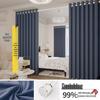 Telescopic No-Punch Curtain Set: Blackout, Heat Insulation, Sun Protection for Bedroom, Living Room, Balcony, Rental Partition