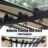 2Pcs 7 Rod Capacity Car Fishing Rod Holder Adjustable Car Fishing Pole Carrier  Rear Seats