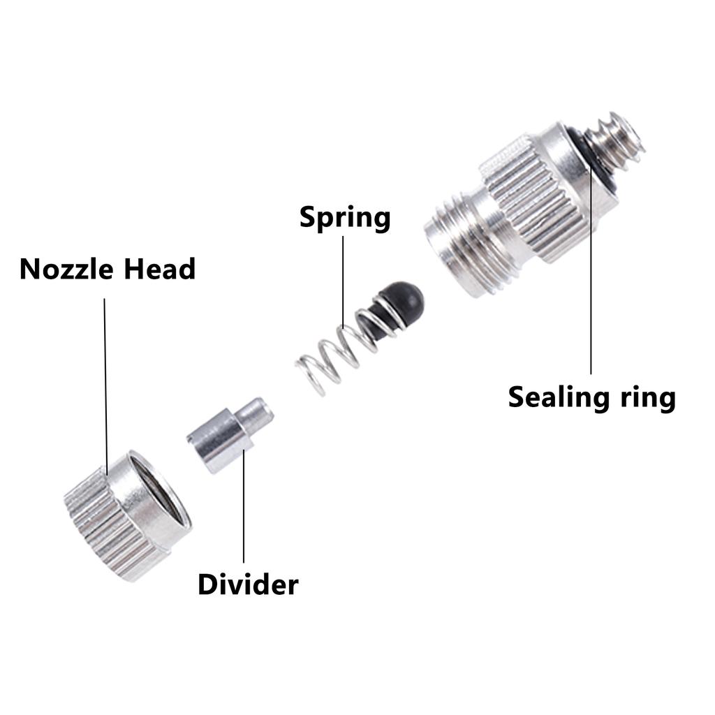 50Pcs High Pressure Misting Sprayer 3/16" Male Thread Industry cooling Humidification Garden Greenhouse Agriculture Nozzle