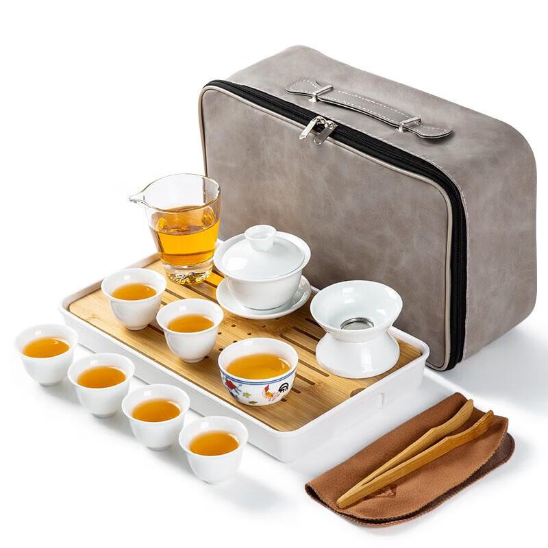 

Auspicious Chicken Cup Portable Ceramic Gongfu Tea Set