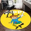 1pc Pippi Longstocking2 Design Printed Area Round Carpet for Bedroom Living Room Home Decor Rugs Mat Non Slip Mat Rug for Bedside