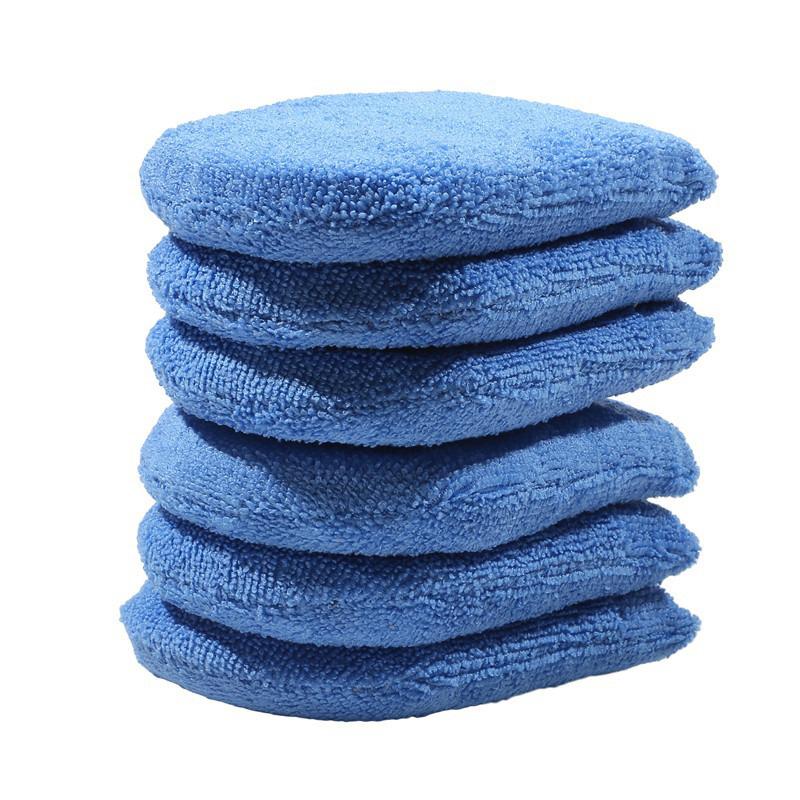 1Pcs Soft Microfiber Car Wax Applicator Mitts Polishing Sponge Wax Foam Applicator Pad For Car Cleaning Auto Detailing