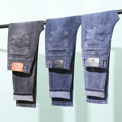 Trendy Markenjeans Herren Frühling und Sommer Dünne Casual Business Elastische Lose Gerade Beinhose Neuer Stil