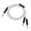 Earphone Cable Replacement Silver Plated Copper 3.5mm To Dual 2.5mm Plug Headphone Sound Wire 1.2m for HE400S HE‑400I