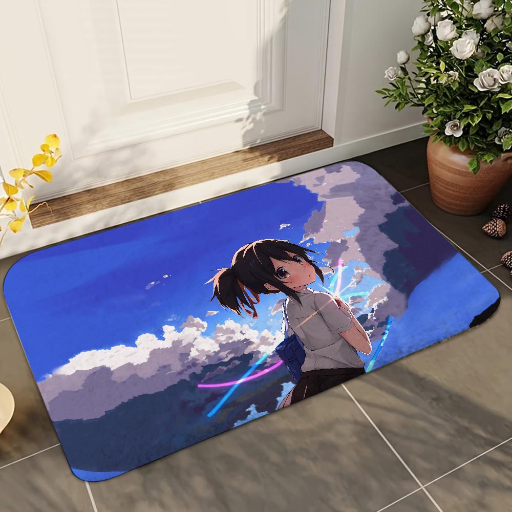 1pc Anime Your Name Bathroom Absorbent Mats Anti-Slip Mats Home Decor Supplies Carpets Home Kitchen Floor Mats