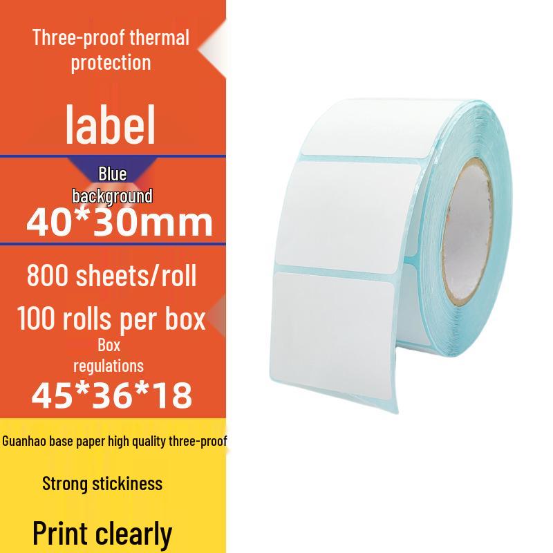 Durable 100x100mm Thermal Sensitive Barcode Label Sticker for Weighing Scales