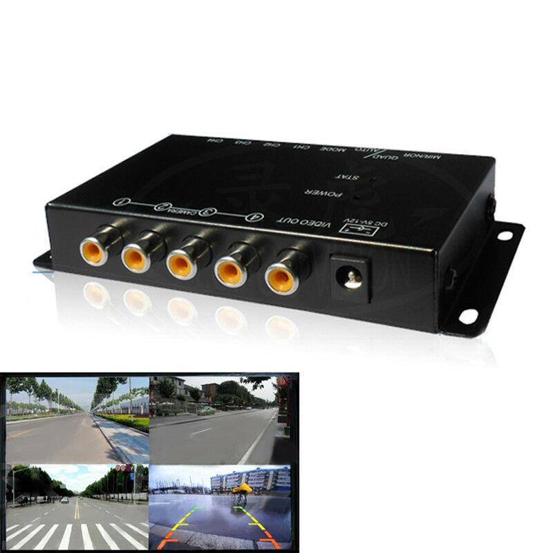 360° Car Front Rear Left Right 4-Channel Parking Camera Image Split-Screen Box