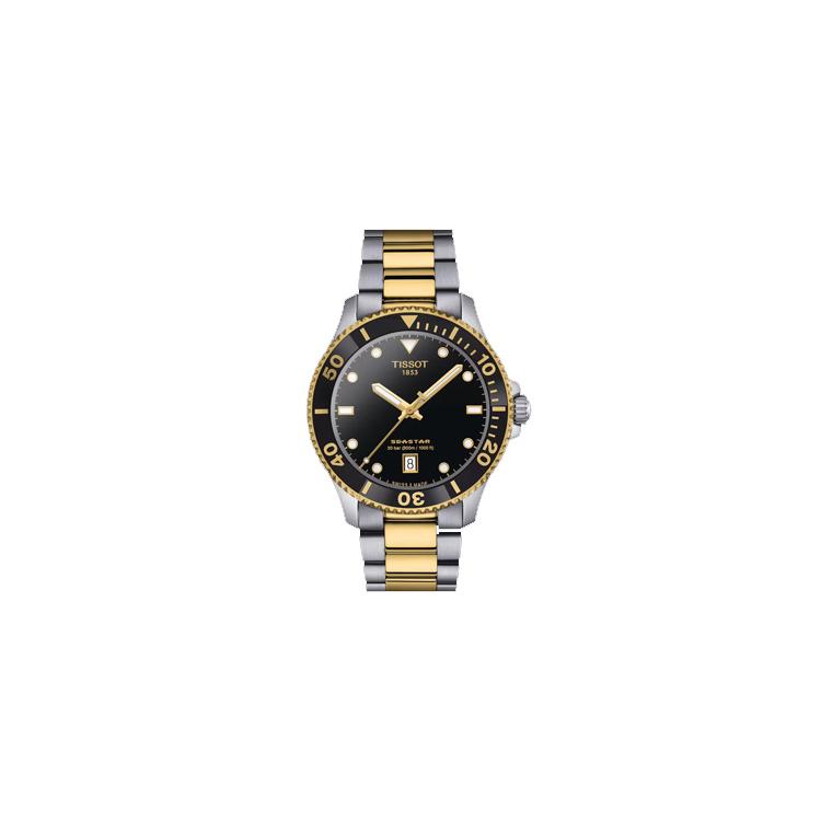 TISSOT Starfish Collection Quartz Movement Men s Watches Watch 40mm Black Dial Stainless Steel Watchband T120.410.22.051.00 Black Dial