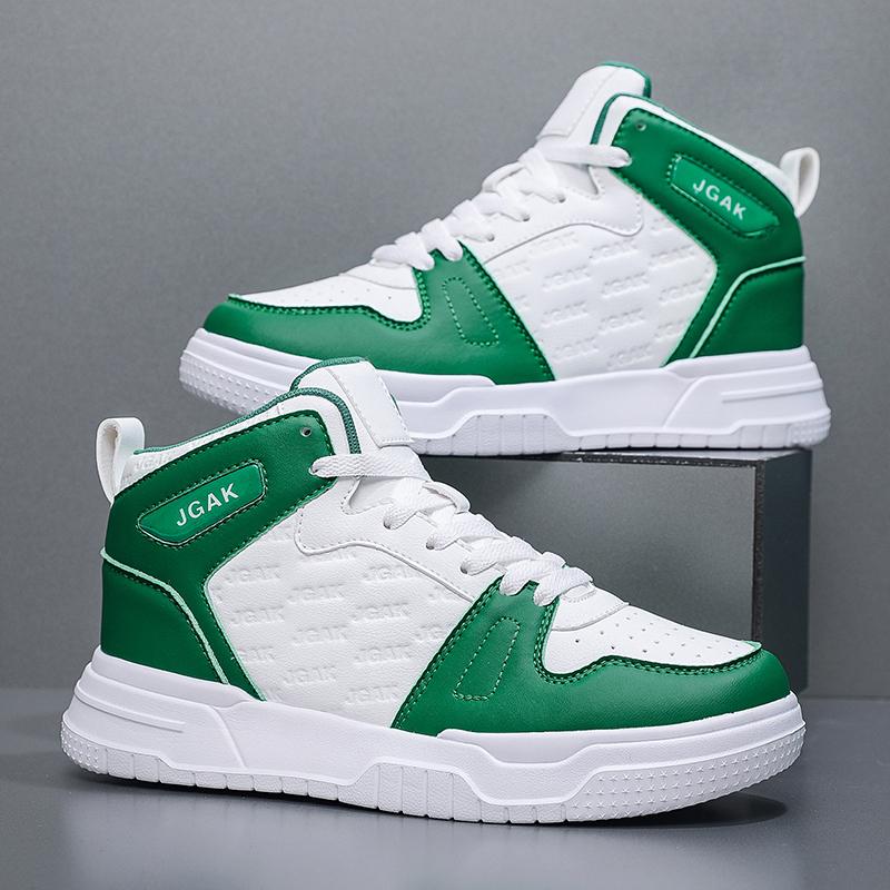 Plus Big Size 50 51 52 Mens Leather Sneakers High Top Ankle Casual Shoes Sports Flat Skateboard Shoes Hot Sale For Dropshipping