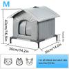 Outdoor Cat Shelter Heated Cat House Waterproof Insulated with Elevated Base Feral Cats Shelter Street House In Winter Yard