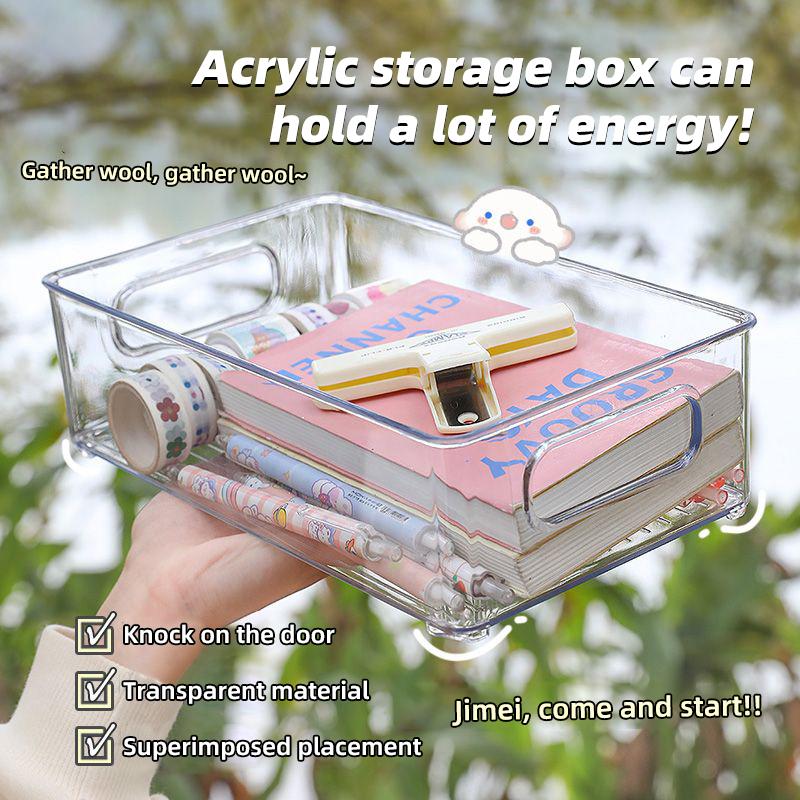 Bins Stackable Fridge Food Storage Box Bathroom Vanity Storage Box Makeup Organizer Home Kitchen sundries storage box