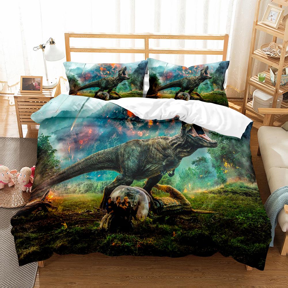 Animal Dinosaur 3D Print Bedding Set Scenery Comforter Luxury Duvet Cover Set Home Textile Decor Full Queen King Single Size Boy