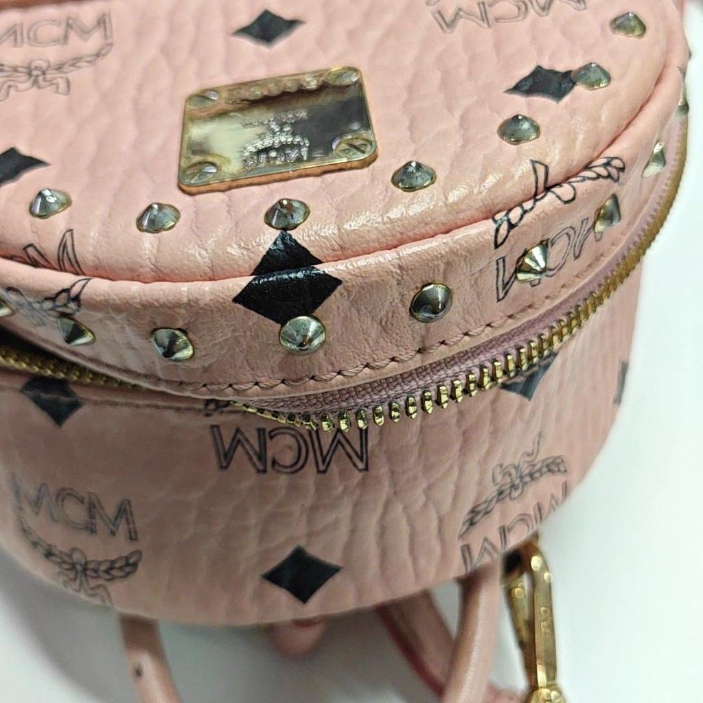 [Pre-Owned] Studded Monogram Coated Canvas And Faux Leather Backpack Small - Fair #IQDF3N