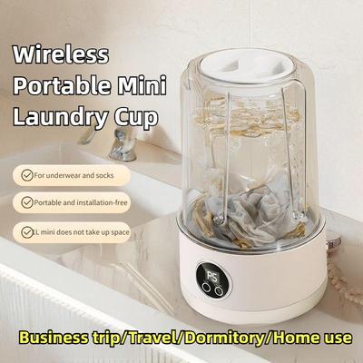 Unplugged Portable Underwear Washing Machine Small Mini Smart Sock Washing Machine Wireless Laundry Cup