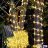 32m Solar String Fairy Lights Outdoor Waterproof 8 Modes Twinkle Rope Strip Light Garland Lamp for Patio Garden Lawn Tree Yard Fence