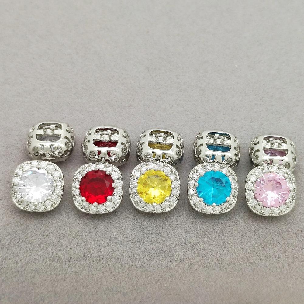 5pc small crystal buttons for sewing Cubic zirconia button for clothing DIY Decorative CZ buttons jewelry for shirts