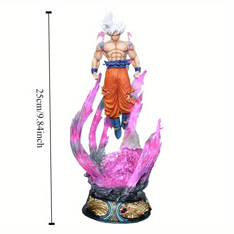 25cm New Dragon Ball Son Goku Figure Ultra Instinct Super Saiyan Figurine Statue Pvc Model Ornament Collection Gift Round Sensory Compression Bouncy