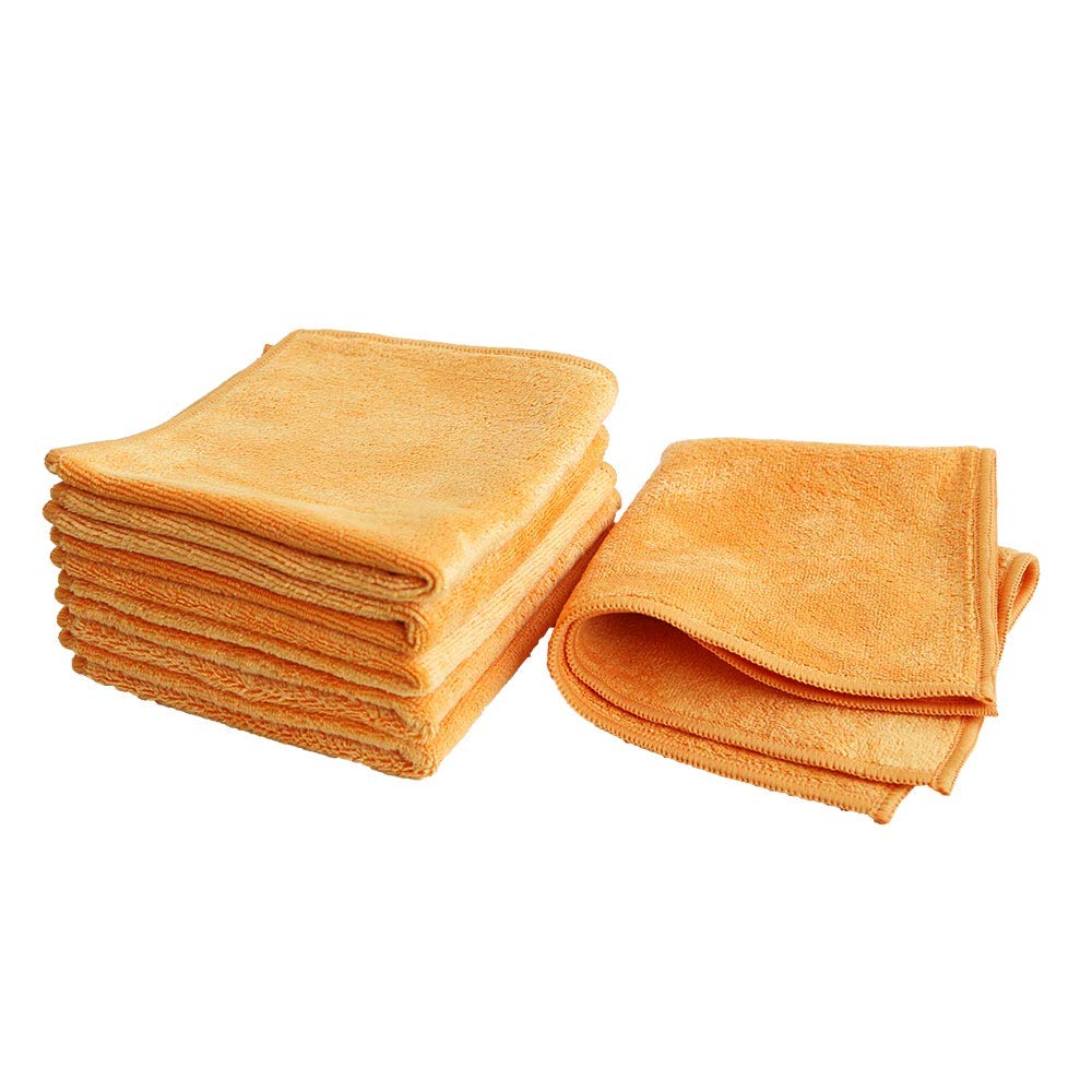 

imaa Hand Set of 25cm x Orange Quick-Drying Handkerchiefs, Absorbent, Quick-Drying, Towels, 6, 25cm,