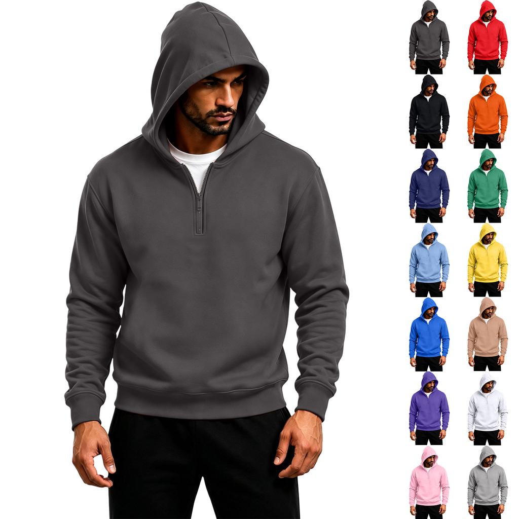 Herren Kapuzenpullover Langarm Pullover Freizeit Farbiger Sweatshirt