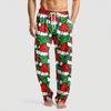 Men's Knitted Fashion Print Pocket Casual Pants Pajama Pants