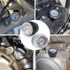 Motorcycle Fuel Tank Cap M30X1.5 With Oil Engine Temperature Gauge Meter Oil Filler Cap Motorbike For Kawasaki 650 KLR 1987-1998