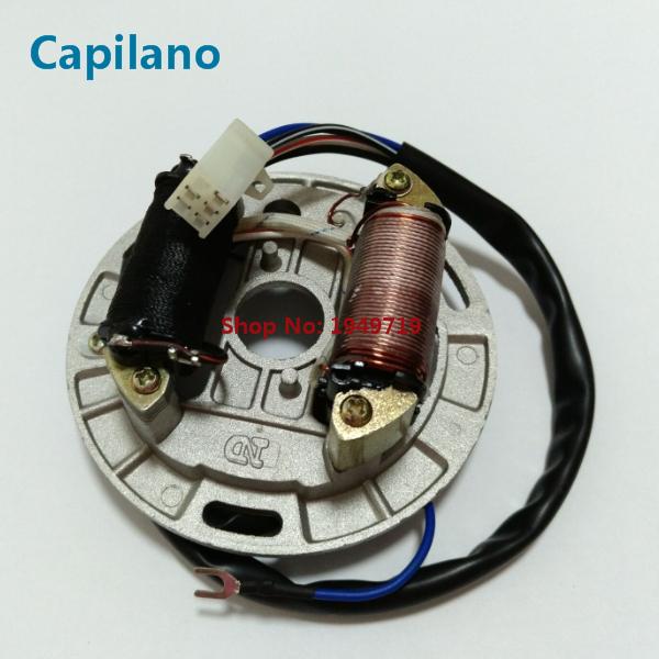 motorcycle scooter AX100 inner rotor kit ignition stator magneto coil with plate for suzuki 2 stroke 100cc AX 100 in 2 pole