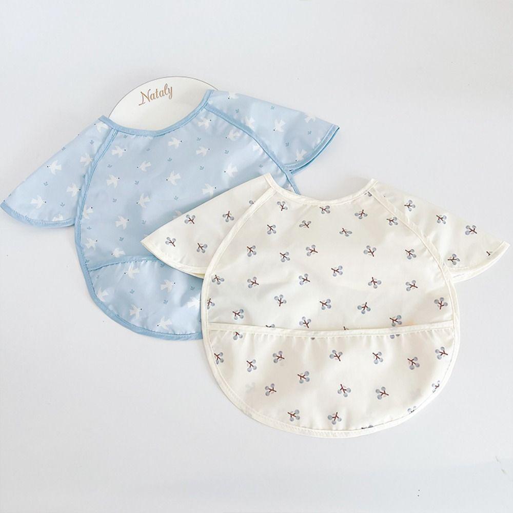

Animal Pattern Baby Drooling Bibs Short Sleeve Saliva Towel Burp Apron Baby Feeding Bib Baby Stuff Style A