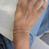 Youthway New 18K Gold PVD Plated Double-layer Zircon Bracelets For Women Classic Stainless Steel Waterproof Jewelry Gifts
