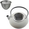 CAST IRON KETTLE 1.5L TEA POT WITH TEA INFUSER + 4x CUPS WARMER