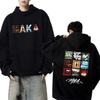 Hot Rapper Maka Music Album Tour 2025 Double Sided Cover Print Hoodie Unisex Hip Hop Punk Streetwear Men Women Fleece Sweatshirt