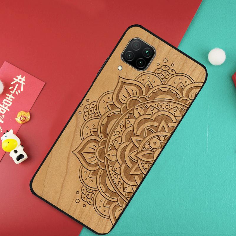 Mandala Floral Wood For Huawei Nova 7i 8i 11i 12i Y73 Y72 Y61 Y91 Y90 Y70 Y60 9 10 SE 11 Pro P30 P40 Lite Case