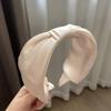 PROLY New Fashion Hairband For Women Solid Color Center Knot Headband Casual Summer Autumn Turban Girls Classic Hair Accessories
