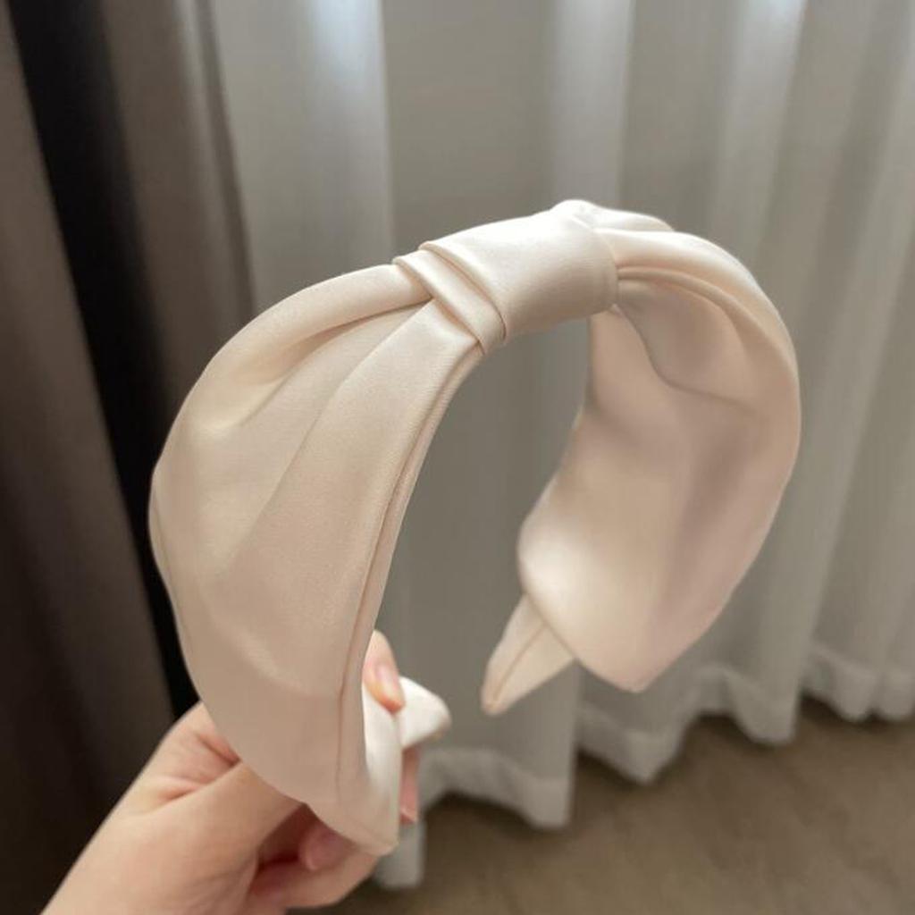 PROLY New Fashion Hairband For Women Solid Color Center Knot Headband Casual Summer Autumn Turban Girls Classic Hair Accessories