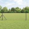 Embedded Fence Post 26 Pcs Grey Powder Coated Steel