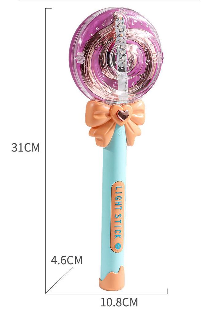 Magic Light-Up Fairy Wand Toy with Music and Flashing Lights for Girls