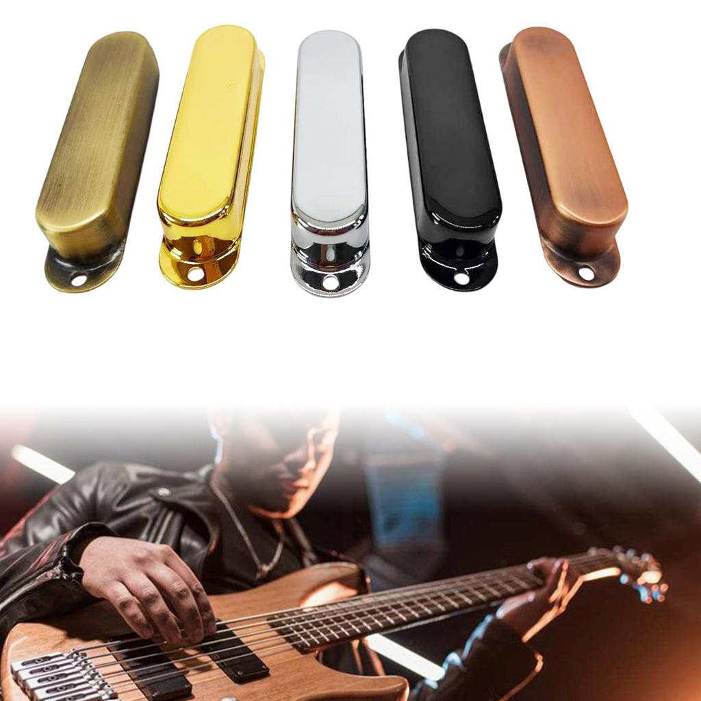 Professioneller Gitarrenhals-Tonabnehmer Metallgehäuse Hals-Tonabnehmerabdeckung Gitarren-Tonabnehmerdeckel Gitarrenklangverbesserung Metalltextur