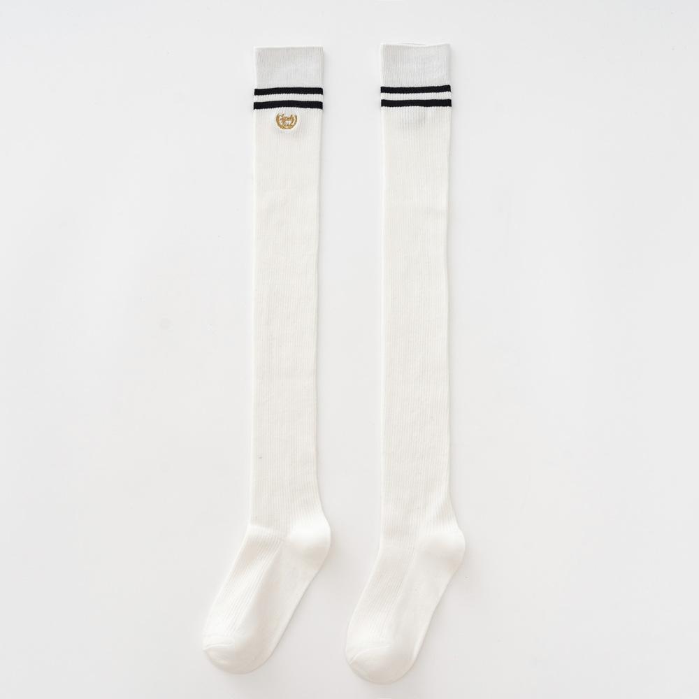 Chaussettes montantes pour le printemps et l'automne, Chaussettes au-dessus du genou, Chaussettes longues au-dessus du genou pour filles, Style écolier