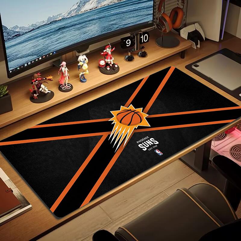 Phoenix Suns Mouse Pad Large Gaming Table Cushion Nonslip Laptop Tablet Big Mousepad Xxl Mat Mini Pc Playmat With Lock Edge