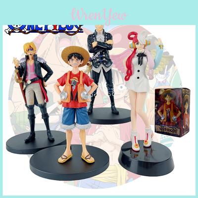 2022 Dxf Red One Piece Action Figures Monkey D. Luffy Roronoa Zoro Sanji And Usopp 18cm Pvc Collectibles