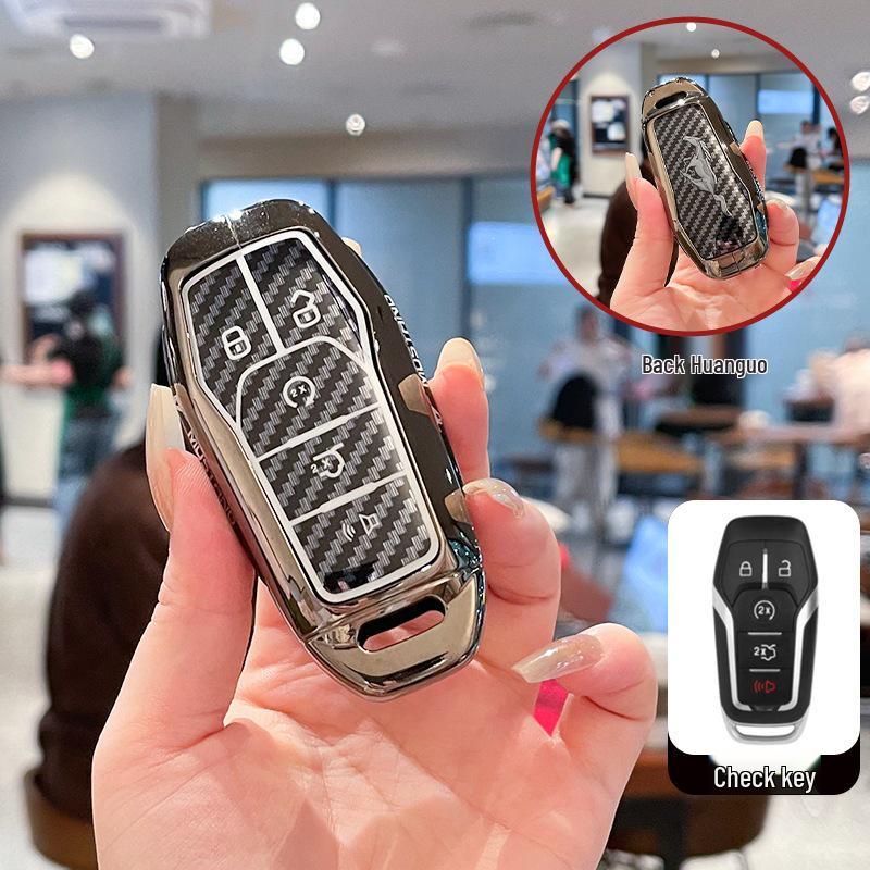 Ford High-End Metal Key Cover for Mondeo, Taurus, Mustang, Explorer, and Edge