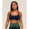 Apex Seamless Strappy Sports Bra Heavy Blue Active Green B3b3k Uds4