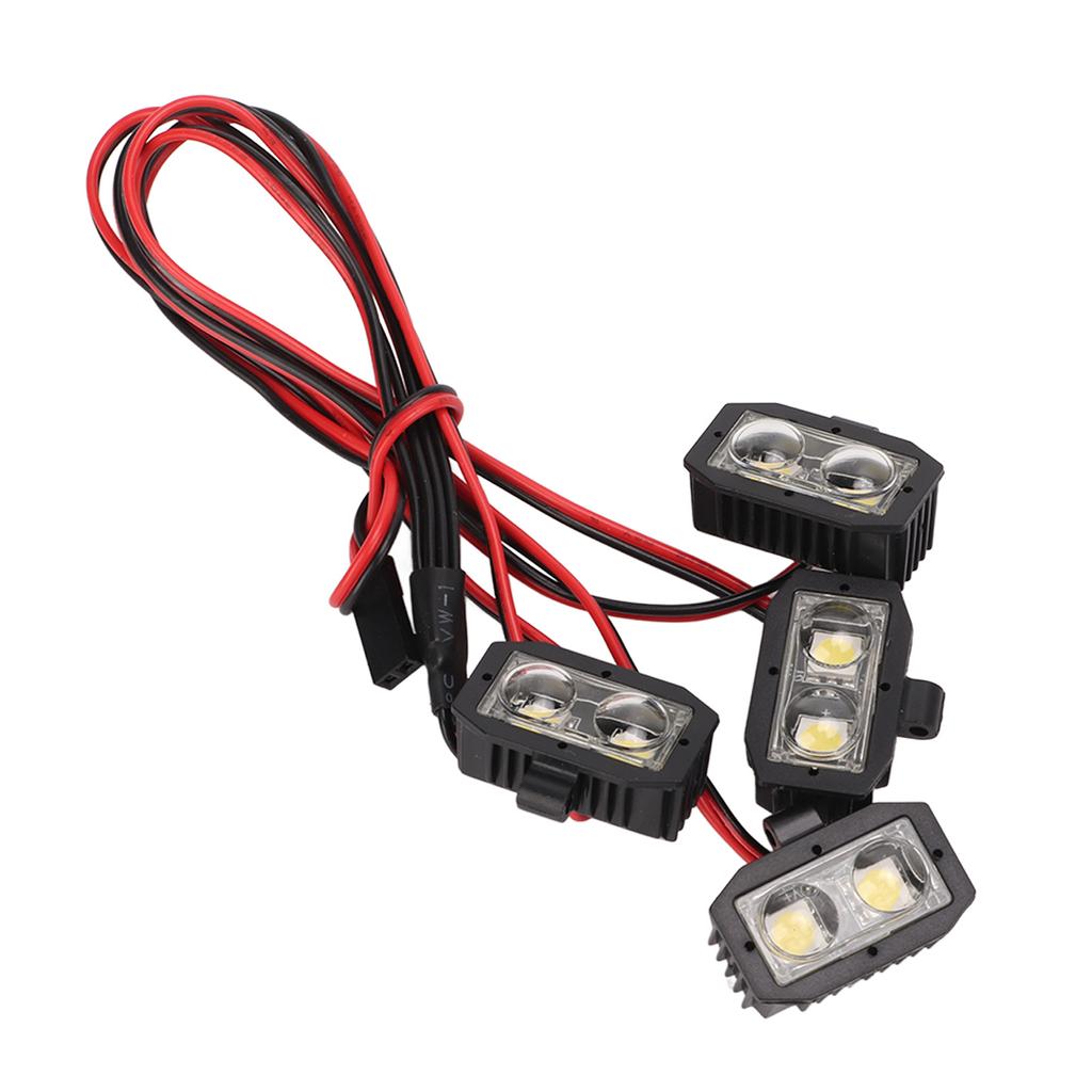 RC Headlight 5?7.4V 8LED White Light RC LED Headlights Wear Resistant RC LED Lights with Plastic