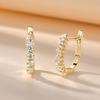 Moissanite Stud Earrings in D Color with High-End Micro-Pave Design, S925 Silver.