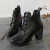 Winter  Elegant High-Heeled Riding Boots Fashionable New Comfortable And Sexy Thick Soled Short Boots For Women'S