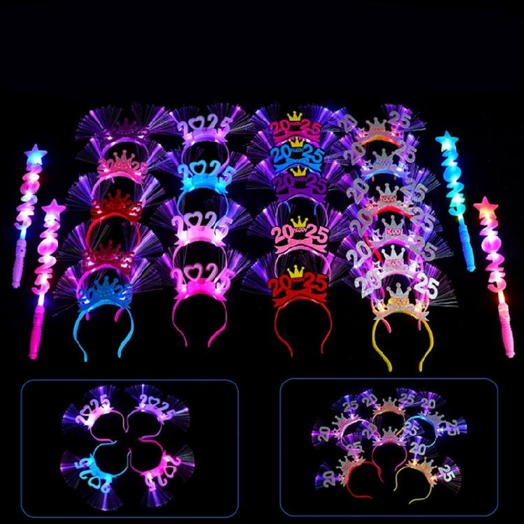 New Year Headwear Headband Photo Party Cosplay Costumes Light up Accessories