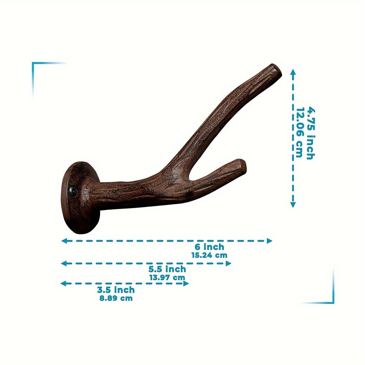 

American Vintage Cast Iron Hook Branch Decoration Wall Hanging Clothes Rack Coat Hooks Entrance Wall Decoration Wall Key Hook