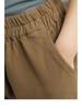 Autunno 2026 Nuovi Pantaloni Casual Studente Retro Donna Colore Unico Vita Elastica Sottili Pantaloni Harun Pantaloni a Nove Quarti Tendenza