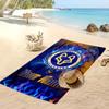 Leicester City Personalisiertes Bedrucktes Strandtuch Fußballlogo Unterstützung Benutzerdefinierter Name Text Absorptionsfähiges Handtuch für Sport Reisen Besonderes Geschenk
